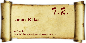 Tanos Rita névjegykártya