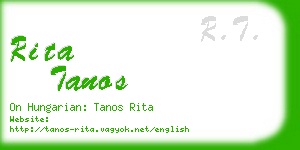 rita tanos business card